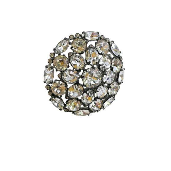 Wowsa! Huge Eisenberg Original Insanely Sparkly Rhinestone Brooch (A8641) - Picture 3 of 8